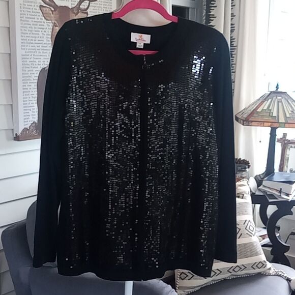 Quacker Factory Sweaters - QUACKER Factory Cardigan sequined